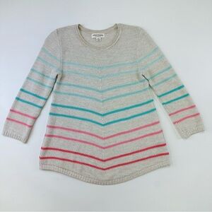 Parkhurst cotton stripe womens sweater Size Small 
 stripes Spring Summer knit